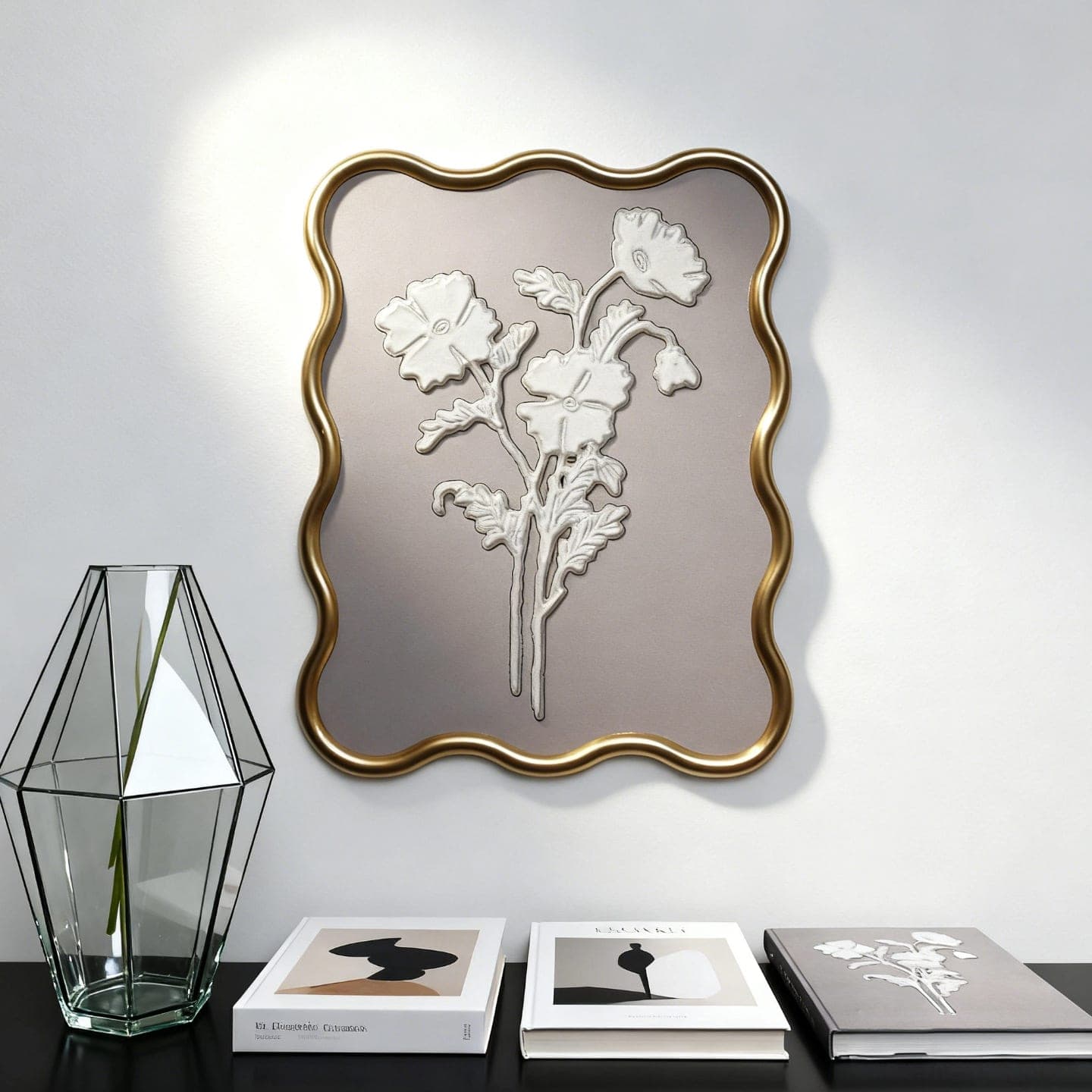 Gilded Frame Floral Relief