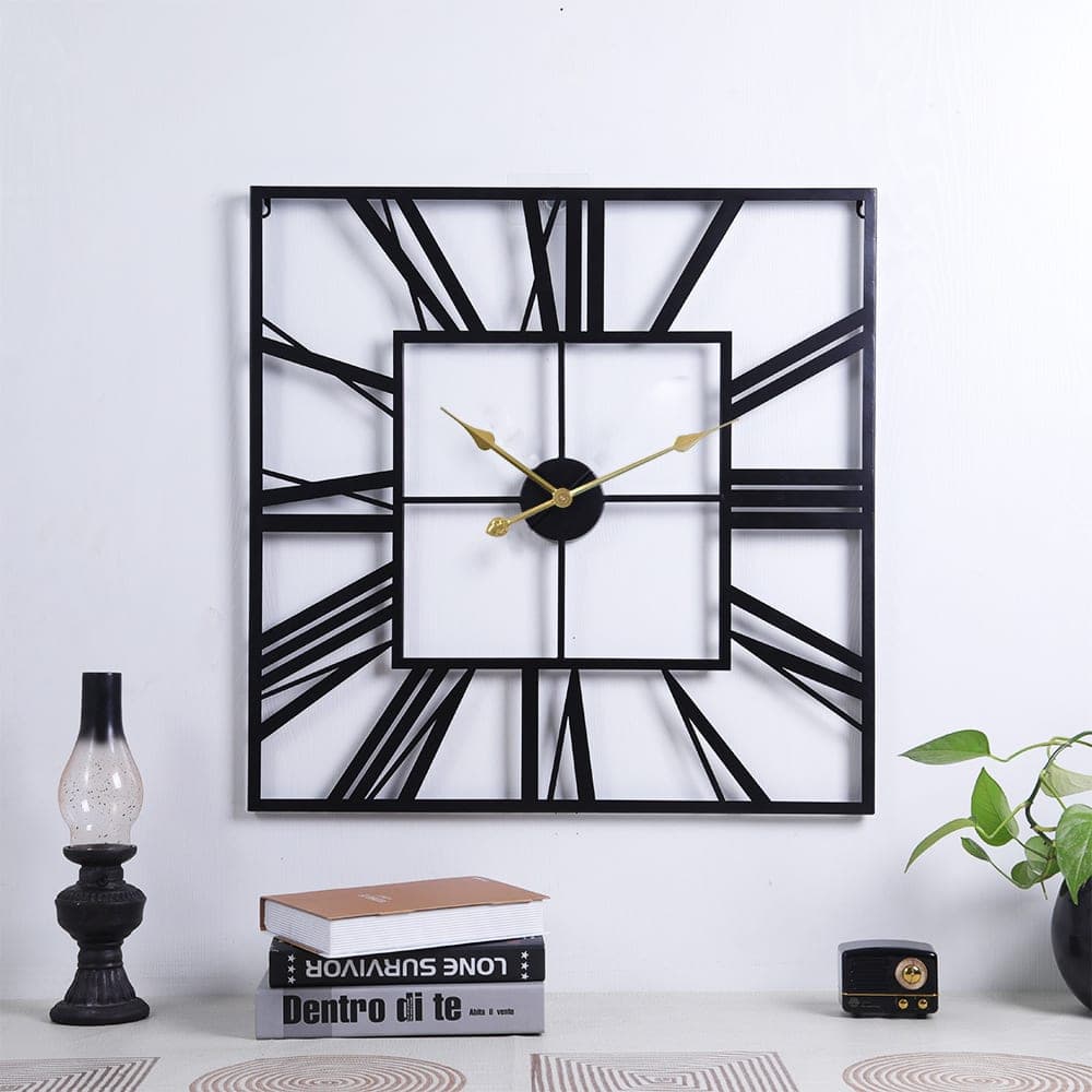 Square Roman Numeral Wall Clock